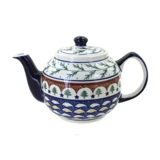 Blue Rose Polish Pottery 596 Zaklady Medium Teapot image {5}