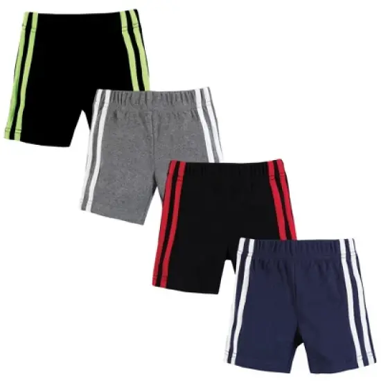 Hudson Baby Boy Shorts Bottoms 4-Pack, Navy Black image {11}