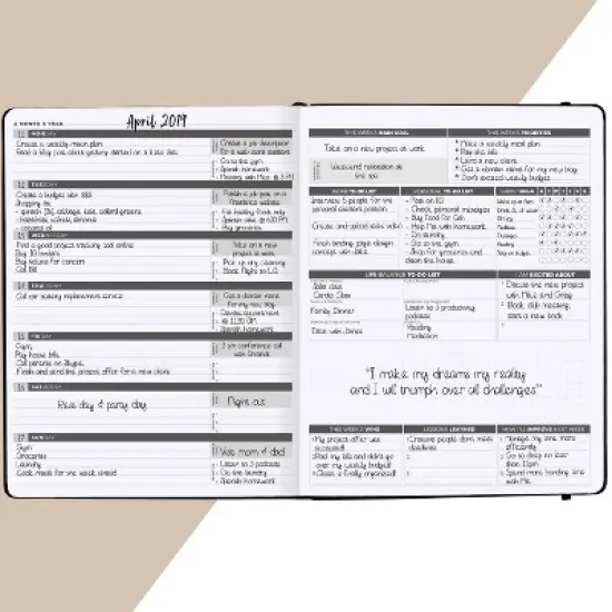 Undated Planner PRO Weekly 8.5"x11" Black - Clever Fox image {2}