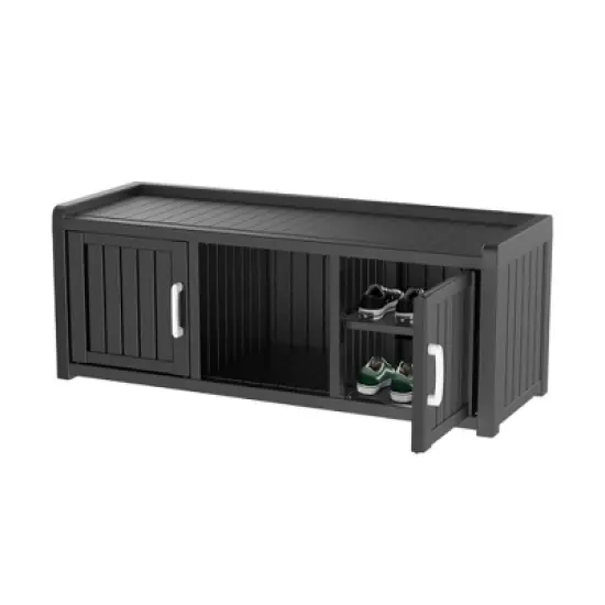 Storage Benches 120 Gallon Shoe Cabinet Resin Shoe Bench with Storage for Shoes Accessories image {12}