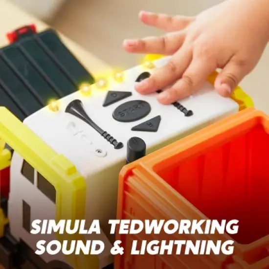 Garbage Truck Set, 16" Large Trash Truck Toys for Boys with Trash Can Lifter and Dumping Function, Toy Truck Birthday Gift for Boy Age 2-7 Years Old image {6}