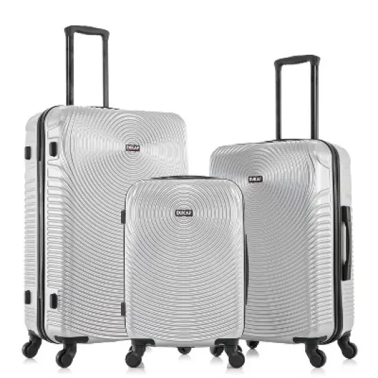 DUKAP Inception Lightweight Hardside Checked Spinner Luggage Set 3pc image {10}