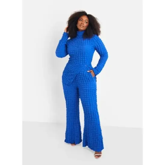 Rebdolls Virgo Popcorn Smocking Bell Bottom Pants image {1}