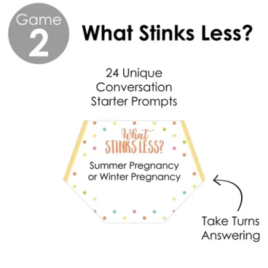 Big Dot of Happiness Baby Neutral - Baby Shower Conversation Starter - 2-in-1 Dirty Diaper Game - Set of 24 image {5}