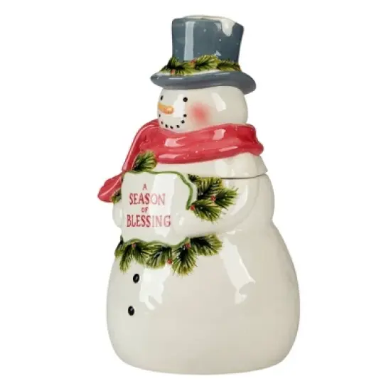 Certified International Snowman Greetings Cookie Jar image {2}