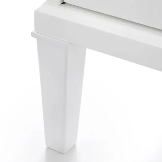 Sussex 3 Drawer Nightstand White - Lifestorey image {6}