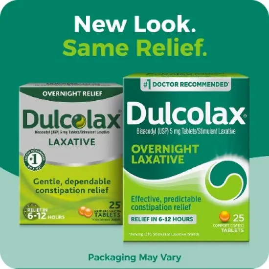 Dulcolax Gentle and Predictable Overnight Relief Laxative Tablets image {2}