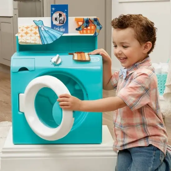Little Tikes Retro &lsquo;50s Inspired Washer Dryer Realistic Pretend Play Laundry Washing Machine Appliance image {2}