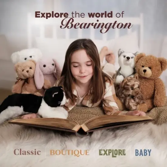 Bearington Bunni Big Head Bunny The Stuffed Bunny Plush, 8 Inch White Bunny Stuffed Animal image {5}