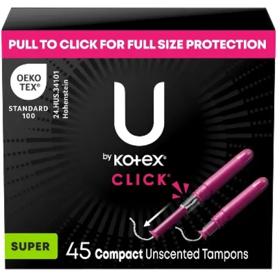 U by Kotex Click Compact Unscented Tampons - Super image {12}