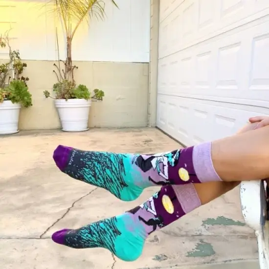 Dancing Ghouls and Monsters Socks (Women's Sizes, Adult Medium) from the Sock Panda - Great for Halloween image {3}