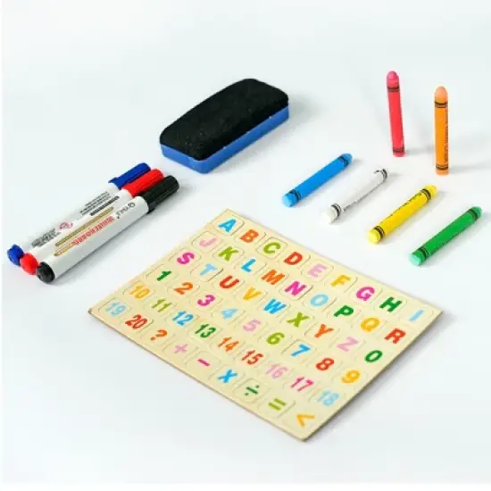 Easy Playhouse: Wooden Tabletop Art Easel - Double-Sided Magnetic Chalk & White image {4}