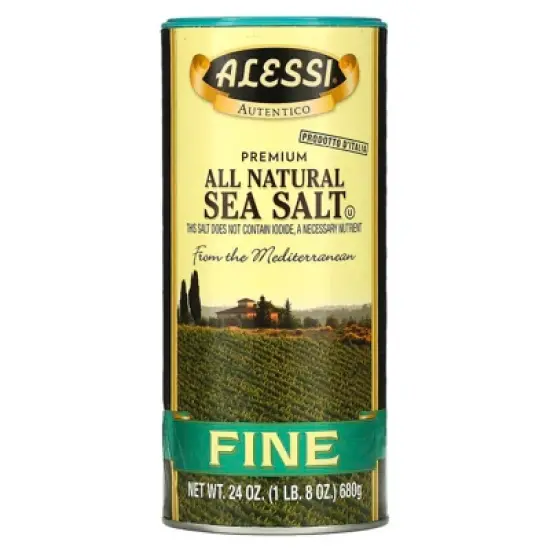Alessi, Premium All Natural Sea Salt, Fine, 24 oz image {4}