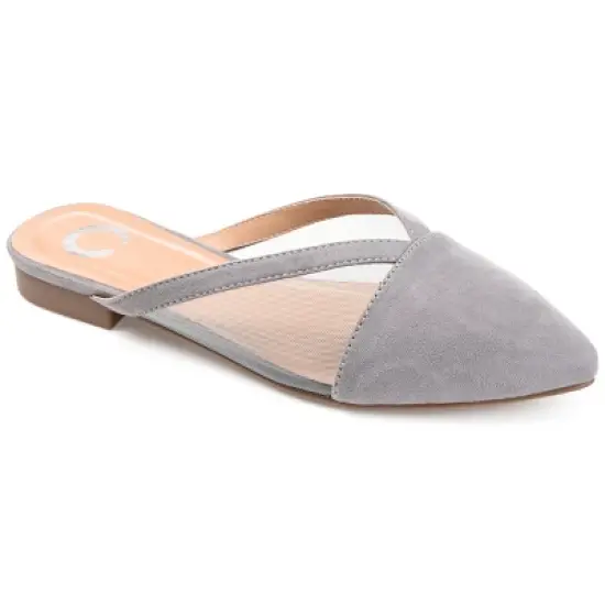 Journee Collection Womens Reeo Slip On Pointed Toe Mules Flats image {11}