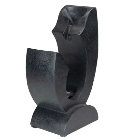 Northlight 13.75" Black Small Modern Outdoor Garden Water Fountain image {2}