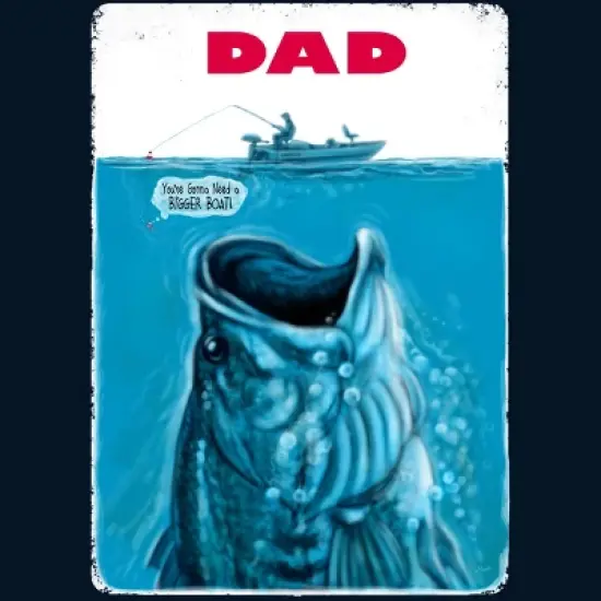 Men's Design By Humans Dad Needs a Bigger Bass Fishing Boat By MudgeStudios Tank Top image {1}