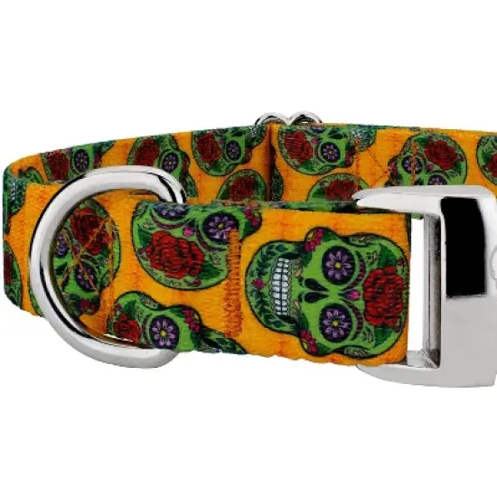 Country Brook Petz Premium Sugar Skulls Dog Collar (1 Inch, Extra Large) image {3}
