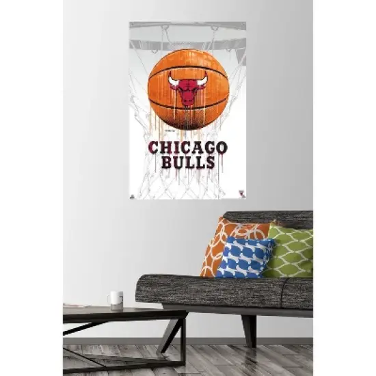 Trends International NBA Chicago Bulls - Drip Basketball 21 Unframed Wall Poster Prints image {1}