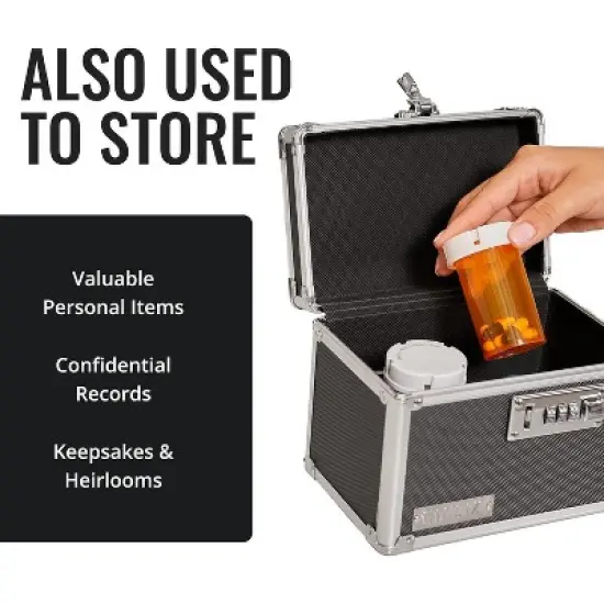 VAULTZ LOCKING MEDICINE BOX BLACK, 1 CT image {6}