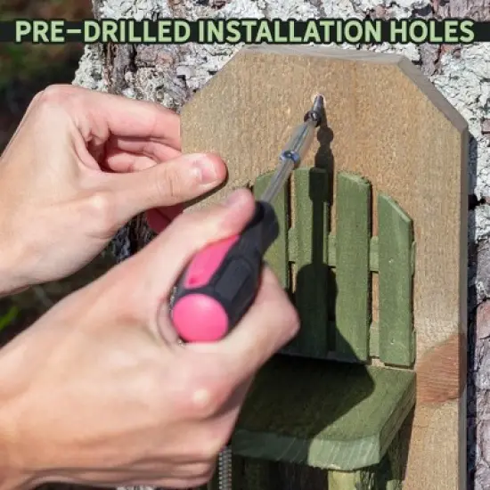 Uncle Dunkels&rsquo; Chair Squirrel Feeder, Handmade Wood Table and Chair Set Corncob Squirrel Feeder image {3}