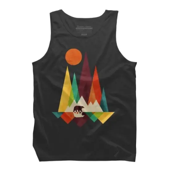 Men's Design By Humans Mountain Bear By radiomode Tank Top image {7}