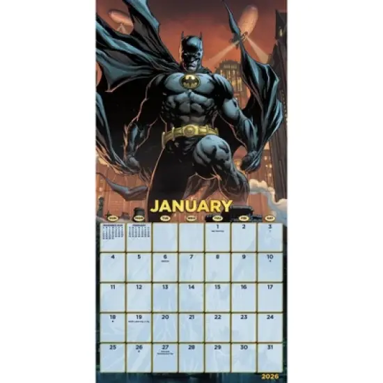 Trends International 2026 The Batman Comic 12"x12" Wall Calendar image {1}