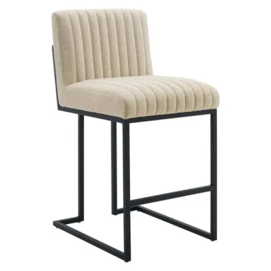 Indulge Channel Tufted Fabric Counter Height Barstool - Modway image {7}