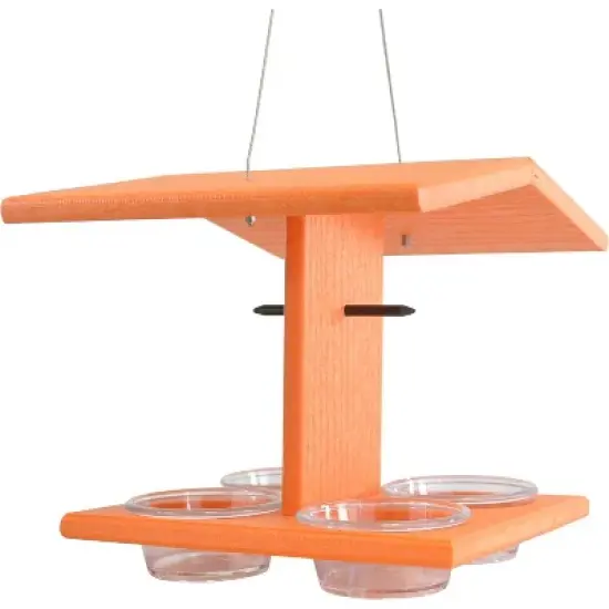 Nature's Select Orange Four Place Oriole Bird Feeder image {1}