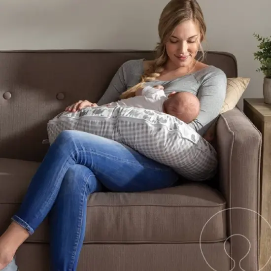 Boppy Premium Original Support Nursing Pillow Cover - Gray Elephant image {3}