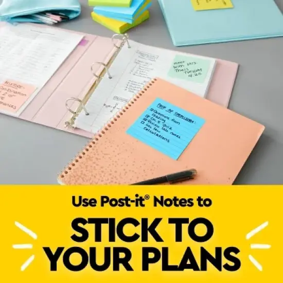 Post-it Notes 3pk 3" x 5" 100 Sheets/Pad Floral Fantasy Collection: Sticky Notes, Multicolor, Art & Design, Uncoated Paper image {6}