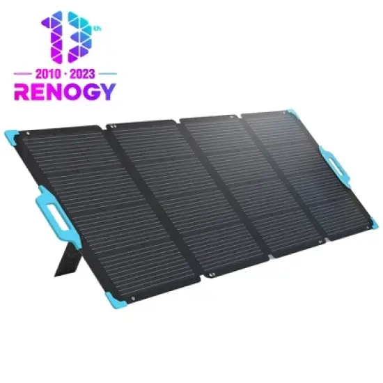 Renogy E.FLEX 220 Watt Waterproof Foldable Portable Solar Panel with Kickstand & Carry Handles for Road Trip, Camping, RV, and Fishing image {2}