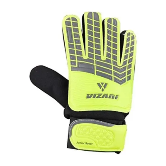 Vizari Junior Saver Goalkeeper Gloves: Premium Synthetic, Optimal Grip, Durable EVA Backhand, Secure Fit image {1}