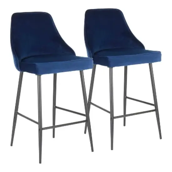Set of 2 Marcel Contemporary Counter Height Barstools - LumiSource image {9}