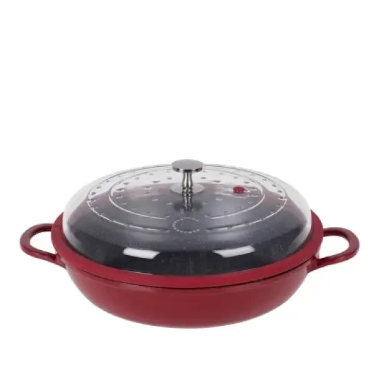 Curtis Stone 4-Quart Cast Aluminum Pan with Glass Lid image {4}
