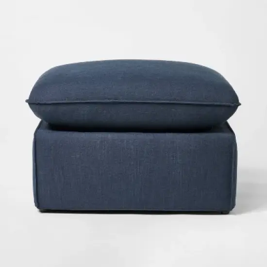 Slipcover Ottoman Blue - Threshold&trade; designed with Studio McGee image {2}