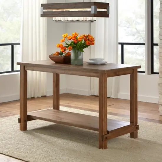 Hathaway Nailhead Counter Height Dining Table Driftwood - Buylateral image {1}
