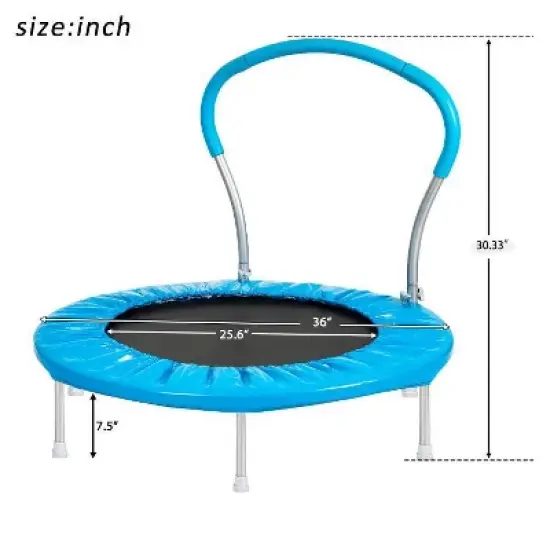 Durable 36" Trampoline with handle for Kids image {7}