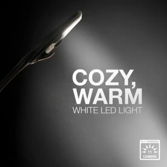 Energizer Clip LED Nightlight: Adjustable Book Light with Clip-On, 11 Lumens, 25-Hour Run Time, Black image {3}