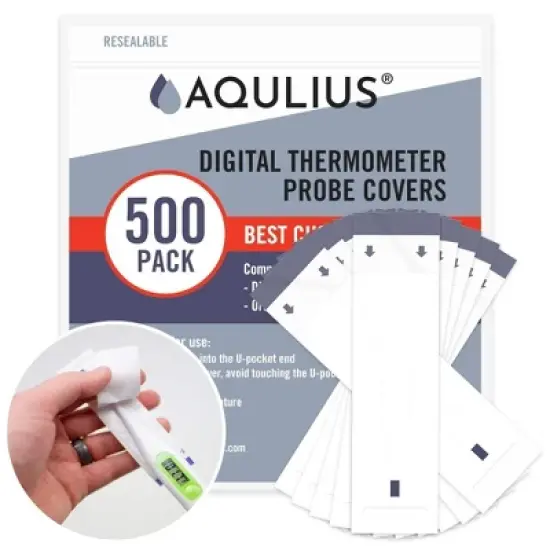 Aqulius 500 Pack Probe Covers for Oral & Digital Thermometer - Universal - Rectal Thermometer Covers image {4}