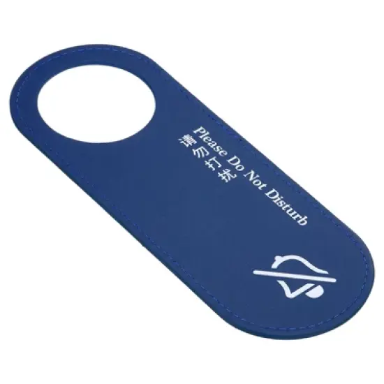 Unique Bargains PU Leather Waterproof Double-Side Office Hotel Meeting Door Hanger Sign image {6}