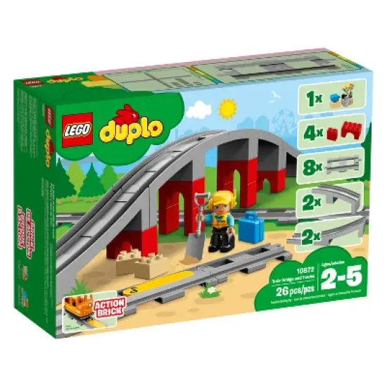 LEGO DUPLO Town Train Bridge and Tracks Building Set 10872 image {3}