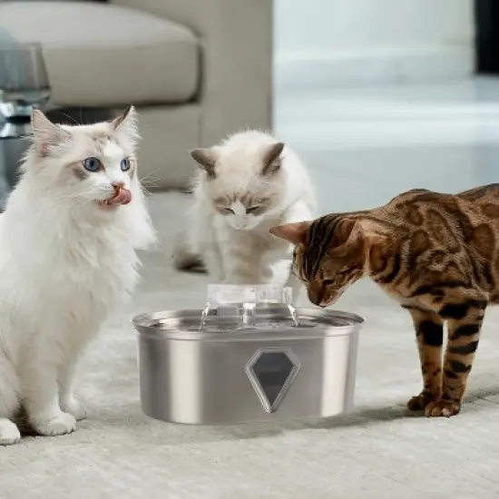PETMAKER 3.5L Stainless Steel Cat Water Fountain image {2}
