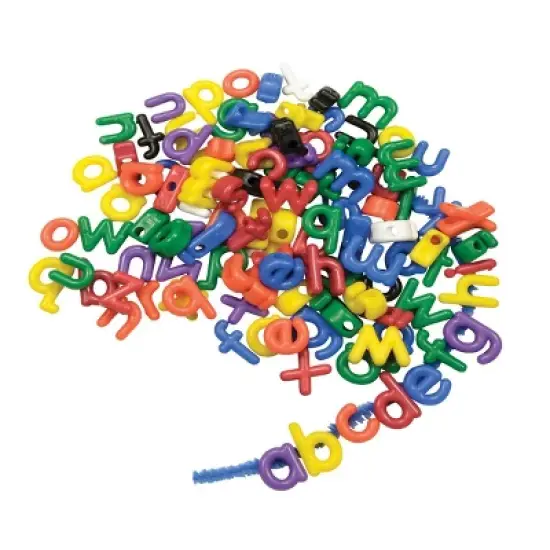 Kaplan Early Learning Lacing Lower Case Letter Beads & Chenille Stems image {1}
