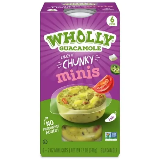 Wholly Guacamole Chunky Minis - 12oz/6ct image {3}