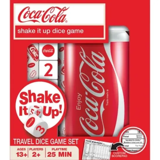 MasterPieces Officially Licensed Coca-Cola Shake It Up Dice Game for Families image {1}
