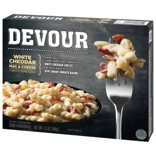 Devour Frozen White Cheddar Mac & Cheese with Bacon - 12oz image {6}