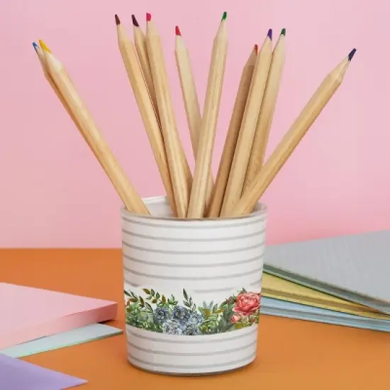 Wrapables Landscape Floral Metallic Gold Foil Washi Tape, 30mm x 3M image {5}