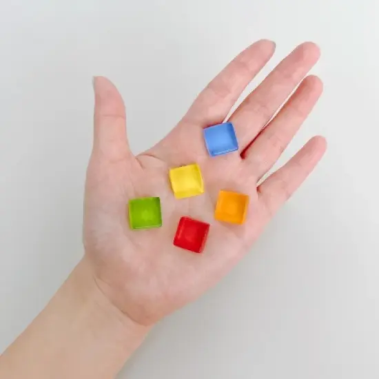 Wrapables Colorful Glass Cube Magnets, Refrigerator Magnets for Office Whiteboards, Cabinets, Lockers (Set of 24) image {5}