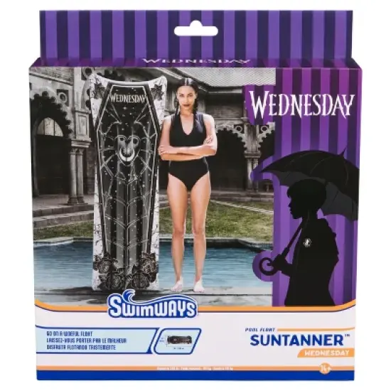 Swimways Wednesday Suntanner: PVC Pool Lounger for Ages 14+ image {3}