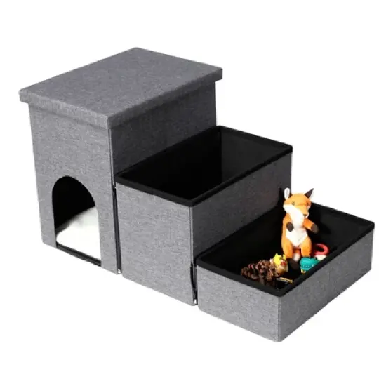 Ashfield & Harkness 3 Step Pet Stairs, Ladder for Cats or Small Dogs image {6}